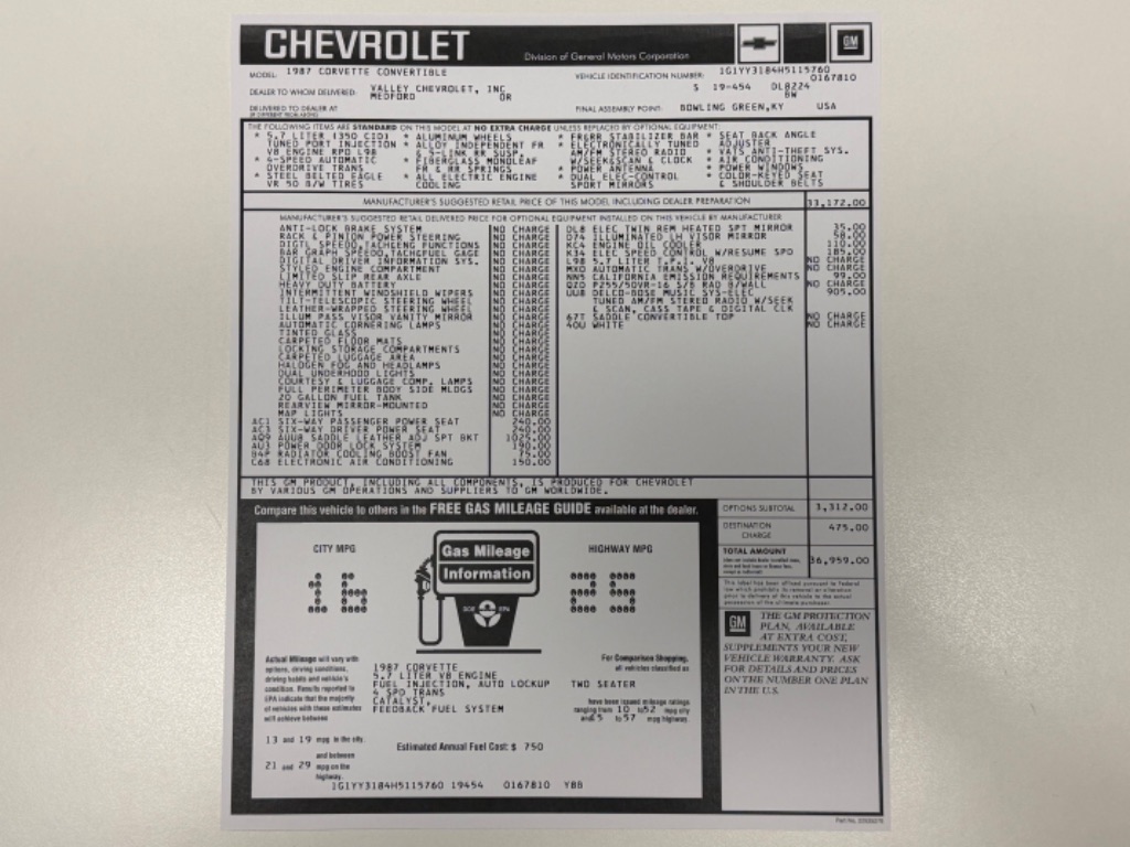 1987 Chevrolet Corvette - Photo 125